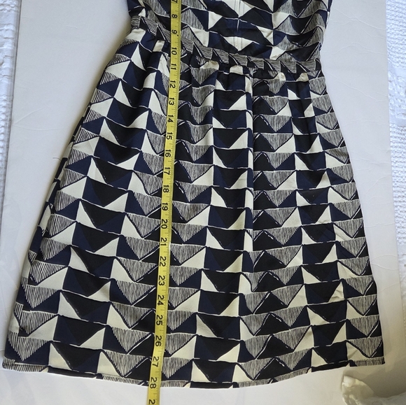 Madewell Lydia Black/Blue Triangle Trio Silk Cami Strap Dress - Picture 9 of 10